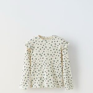 Zara Floral Long Sleeve Kids Top
